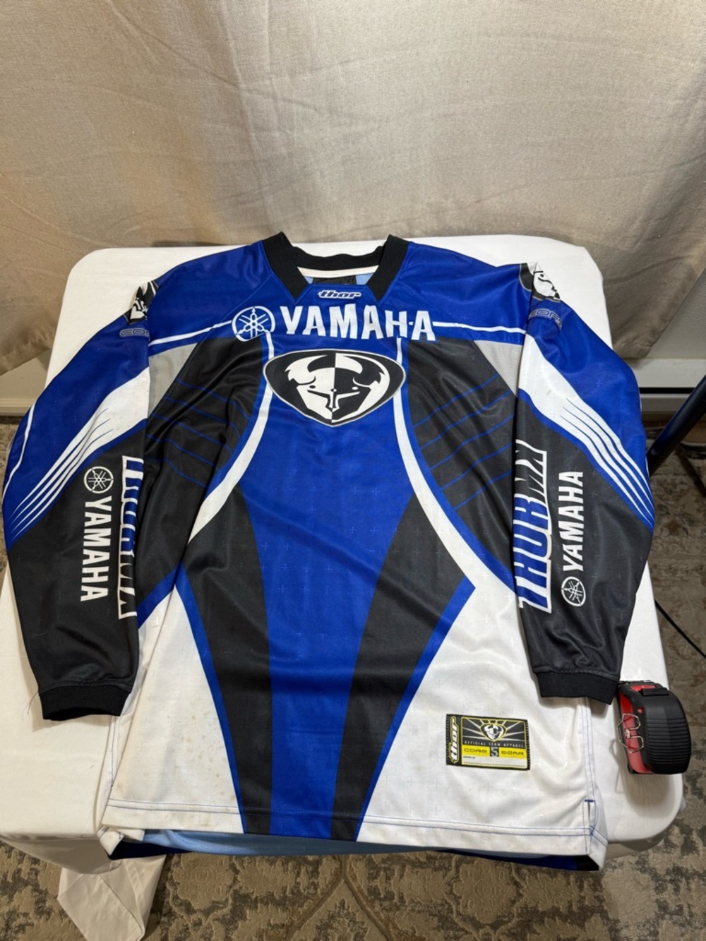 Vintage Thor Yamaha Motorcycle Racing Jersey Size L Great Condition See Pics